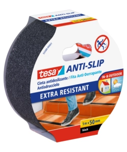 Nastro antiscivolo anti-slip nero, 50 mm x 5 mt - tesa